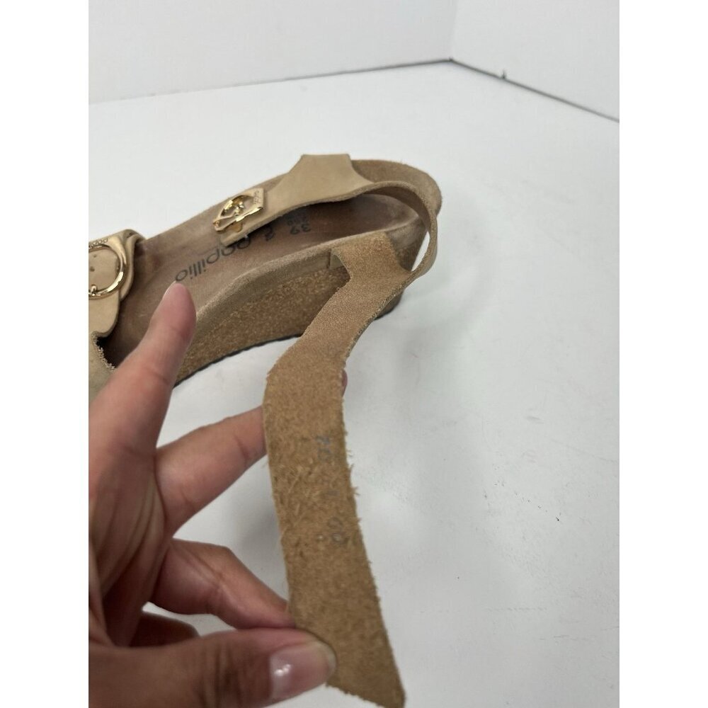 Papillio Birkenstock Soley Wedge Sandals EU 39 US 8 8.5 Sandcastle Nubuck - Picture 8 of 8